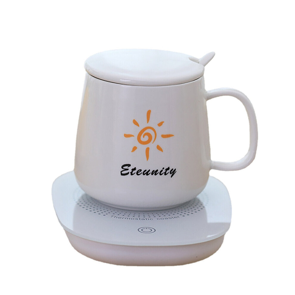 (Type A) 55 Degrees Thermostical Cup Mat Mini Heated Pad 110/220V 16W USB Recharge Insulated Milk Heater