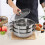 Cooking Pot Stainless Steel Cookware Steaming Boiling Soup Pan Kitchen Set 28CM 4