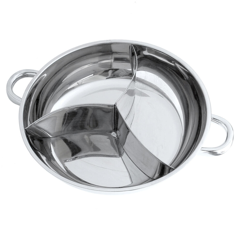 (#2) 400/340mm 3 Taste Stainless Steel Hot Pot Cookware Soup Container 3 Site Induction Compatible-image-OPC-PCJQP6V-NEW