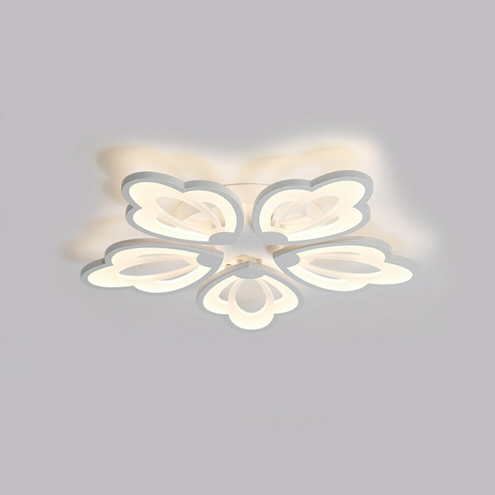 (5 Heads, Stepless dimming) Leaf Acrylic LED Ceiling Light Pendant Lamp Hallway Bedroom Dimmable Fixture