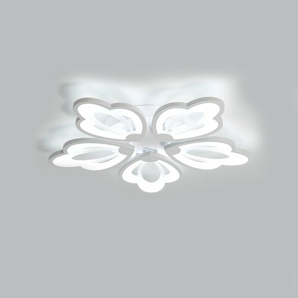 (5 Heads, White Light) Leaf Acrylic LED Ceiling Light Pendant Lamp Hallway Bedroom Dimmable Fixture