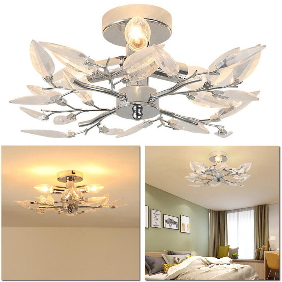 (Warm White) Acrylic Leaf Arms Ceiling Light LED Living Bedroom Room Lamp Fitting Lighting