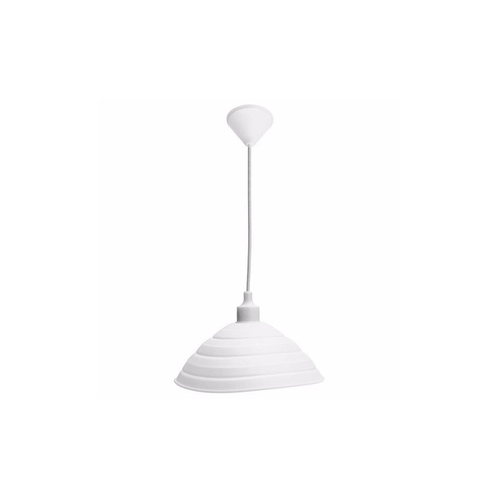 (White) Pendant Lamp Holder Colorful Silicone Folding Lampshade Ceiling Light Socket AC 110-240V