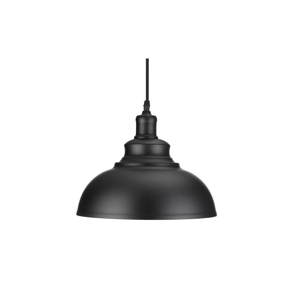 (Black) Vintage E27 Ceiling Light Pendant Retro Lamp Industrial Loft Iron Chandelier