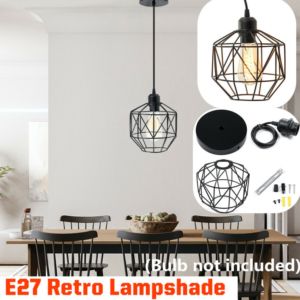 Vintage Style Industrial Pendant Lamp E27 Light Loft Hanging Ceiling Lamp Restaurant Bar Counter Attic Bookstore Lamp