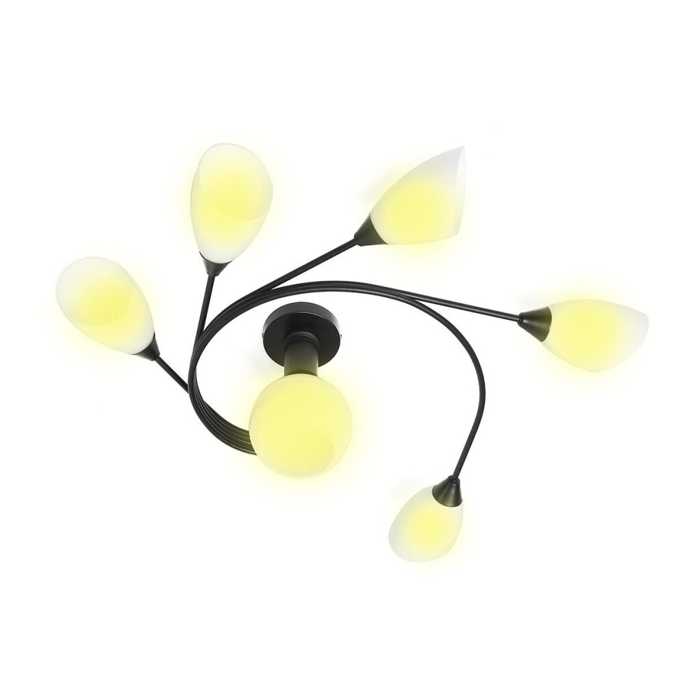 (B: 5+1 Lamp Head) Modern Ceiling Light Home Bedroom Pendant Chandeliers Lamp Lighting Fixture