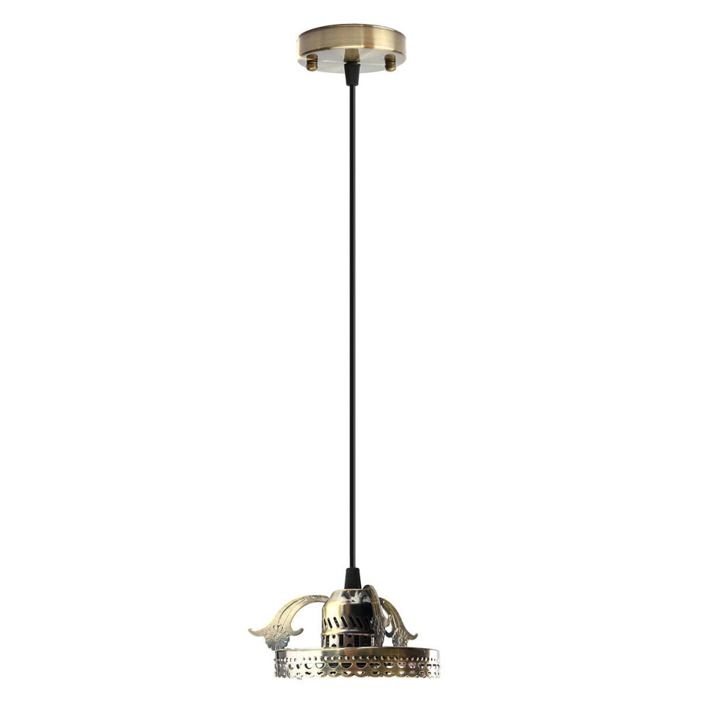 (Bronze) Antique Industrial Vintage Ceiling Pendant Light Lamp Bulb Chandelier Fixture For Indoor Lighting