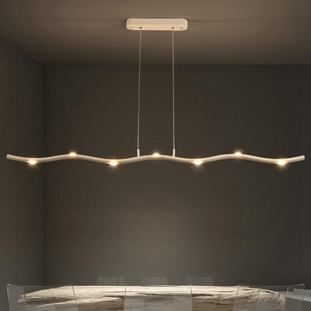 (85cm, white) 85CM 125CM Modern LED Chandelier Pendant Light Fixture Restaurant Bedroom Living Room Light Hanging Lamp AC85-265V