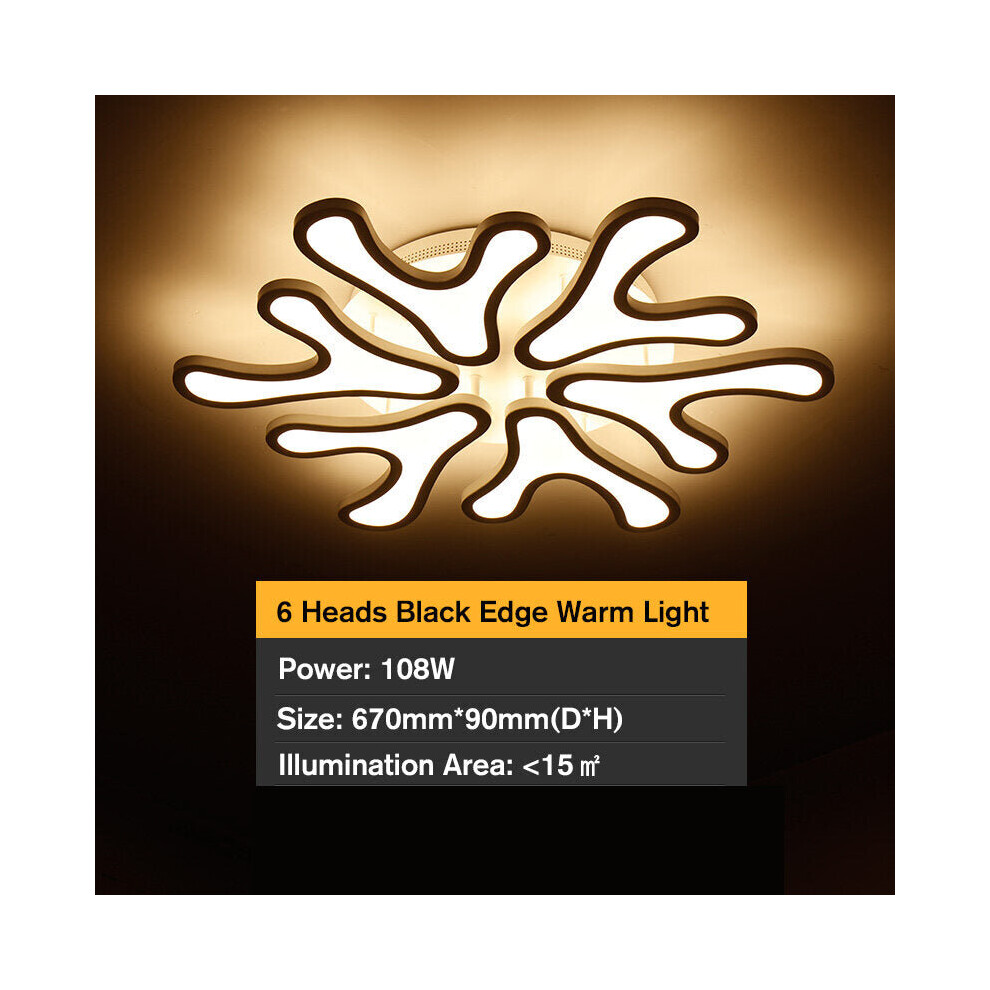 (Type H:Â 6 heads warm white light black shell) LED Modern Ceiling Light For Living Dining Room Bedroom Deer Antler Chandelier-image-OPC-PCJQSBY-NEW