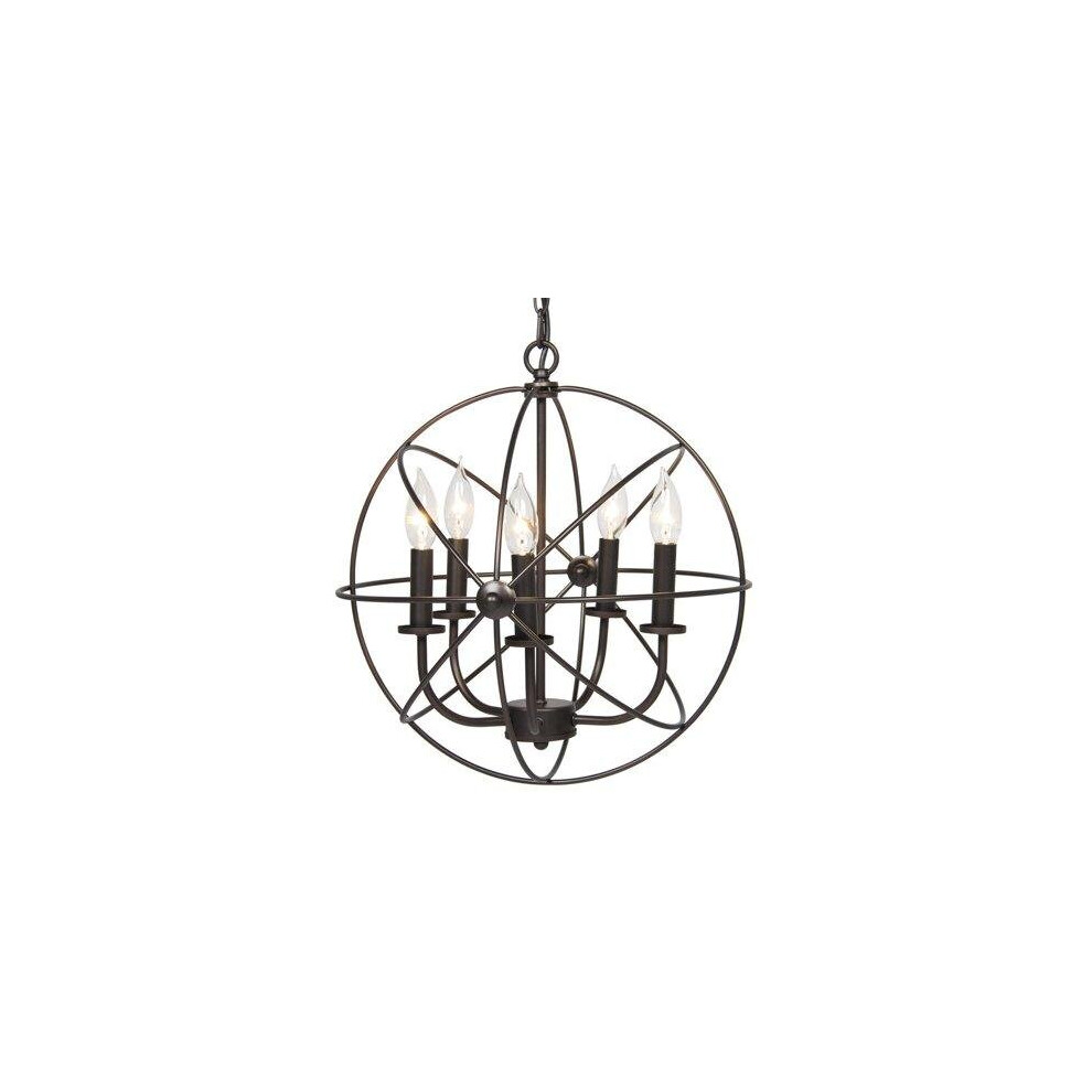 Antique Style Industrial Vintage Light Ceiling Chandelier 5 Lights Decorative Luminaire Metal Hanging Fixture