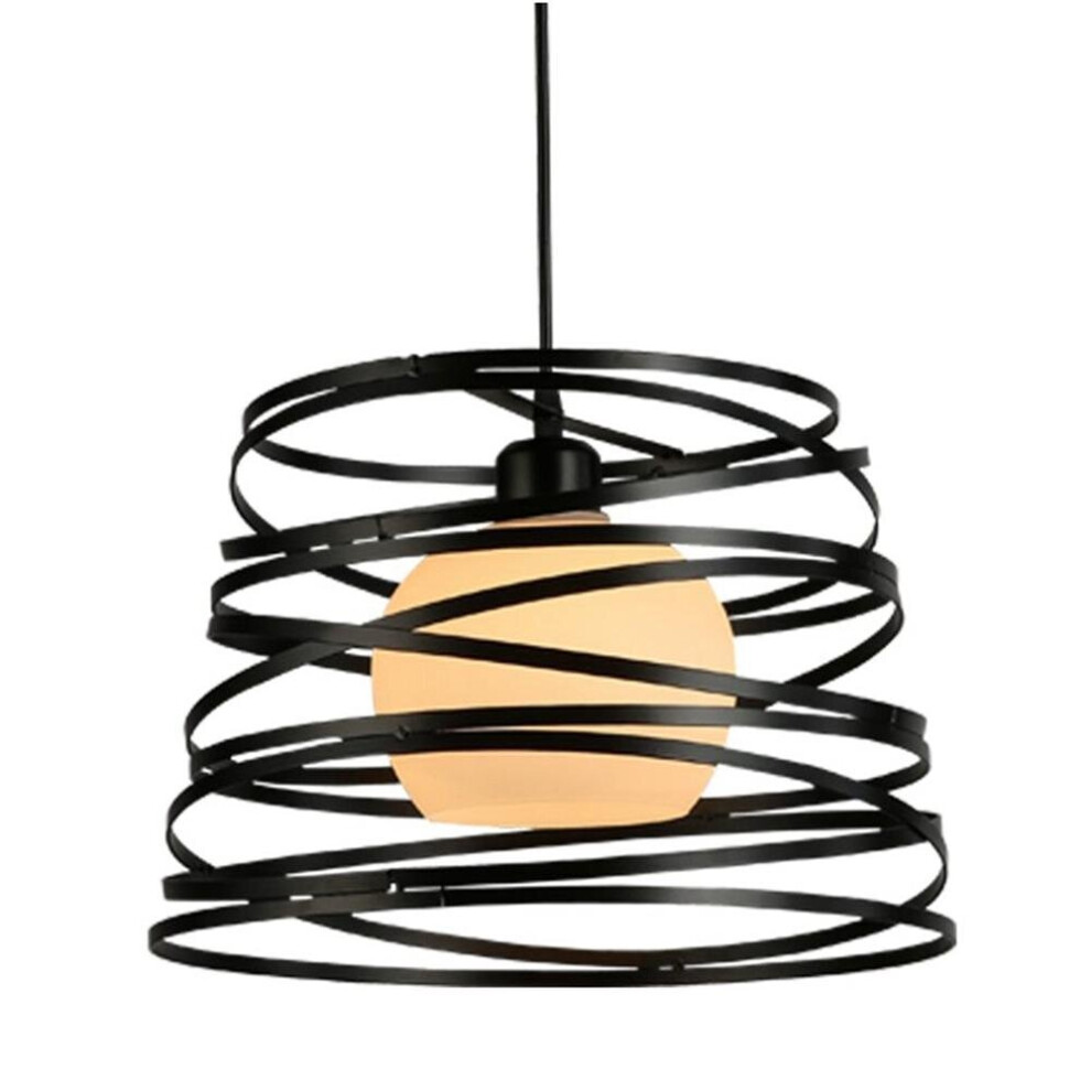 (Black) Vintage Iron Pendant Lamp Hanging Ceiling Light Lighting Chandelier Decor