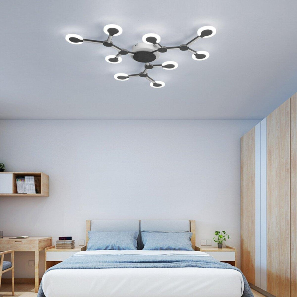 (White Light) 9 Heads Acrylic LED Ceiling Light Pendant Lamp Hallway Bedroom Dimmable Fixture