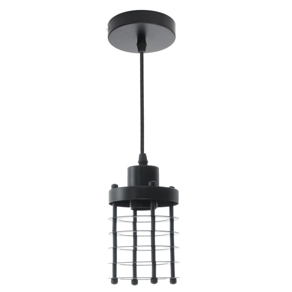 (Black[1 Head(Round)]) Modern Iron Pendant Light Ceiling Lamp Chandelier Bedroom Home Fixture Decor Without Bulb