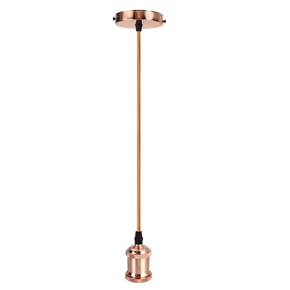 (Rose Gold) Ceiling Light Bulb Adapter Fitting Retro Vintage Industrial Pendant Lamp Holder AC220V