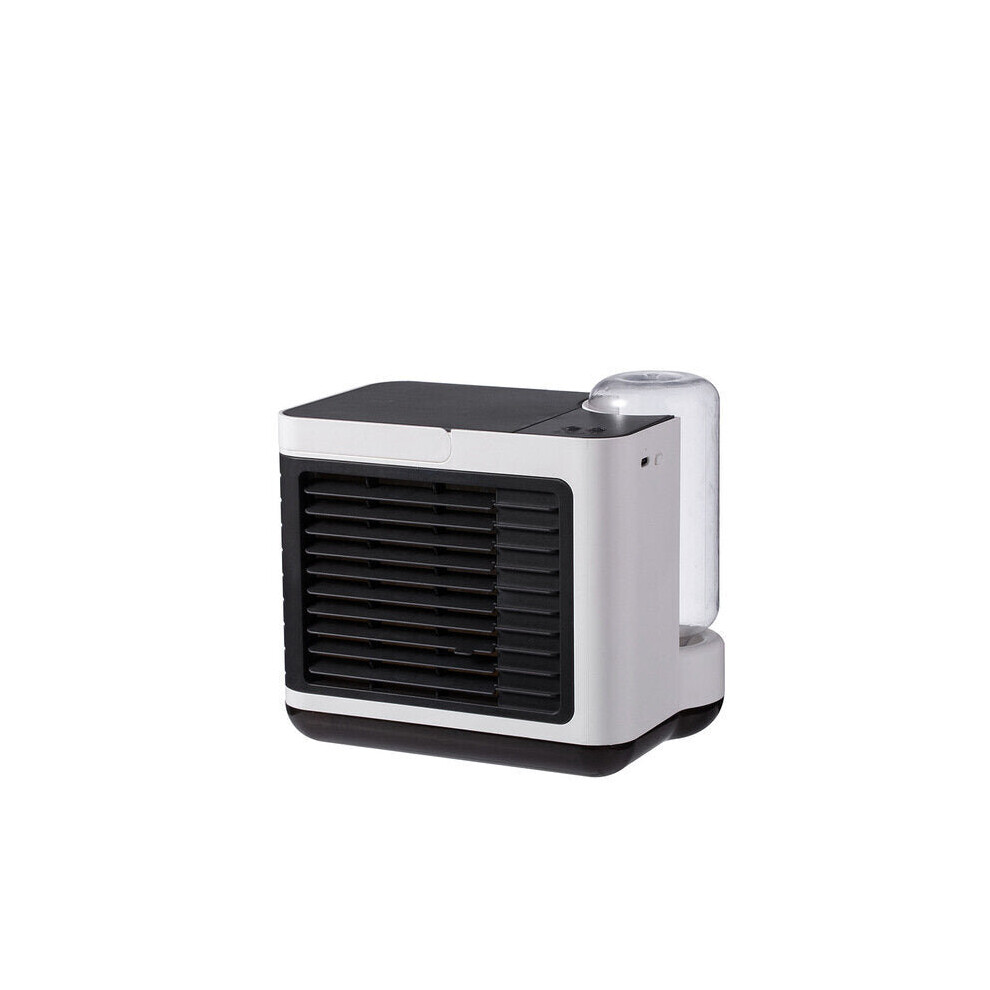 (White) USB Charging Negative Ion Air Conditioning Fan Desktop Air Cooler Small Mini Water Cooling Fan