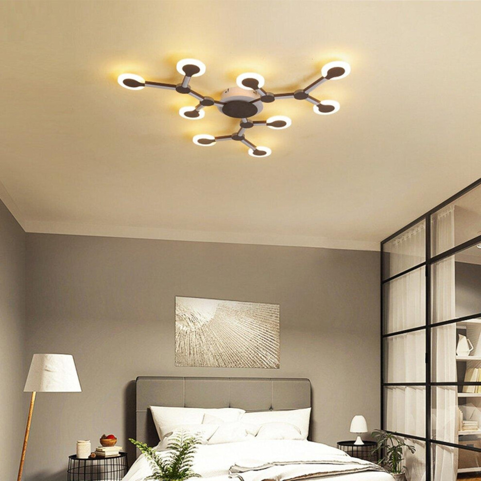 (Infinitely Dimming(with remote control)) 9 Heads Acrylic LED Ceiling Light Pendant Lamp Hallway Bedroom Dimmable Fixture