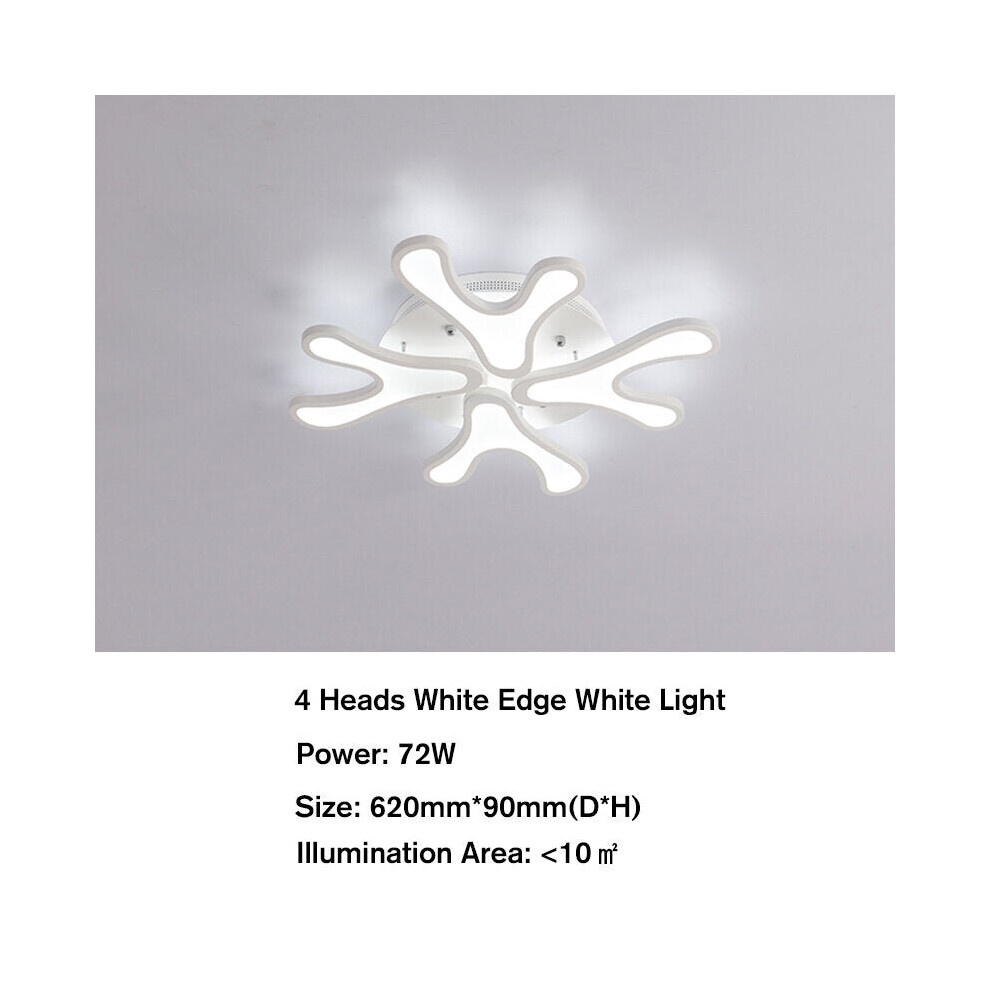 (Type F:Â 4 heads white lightÂ Â white shell) LED Modern Ceiling Light For Living Dining Room Bedroom Deer Antler Chandelier