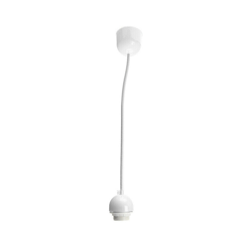 (White) 1M E27 E26 ES Base Home Colorful Ceiling Pendant Lamp Light Bulb Holder Hanging