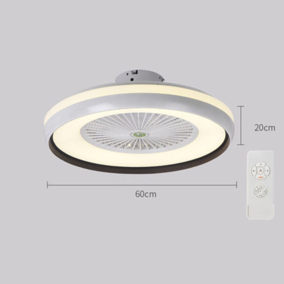 (Coffee, 110V) Ceiling Fan with Lighting LED Light 3 Color Temperature Adjustable Wind Speed Remote Control