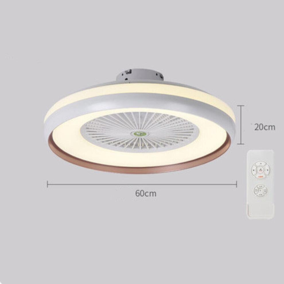 (Gold, 110V) Ceiling Fan with Lighting LED Light Stepless Dimming Adjustable Wind Speed Remote Control