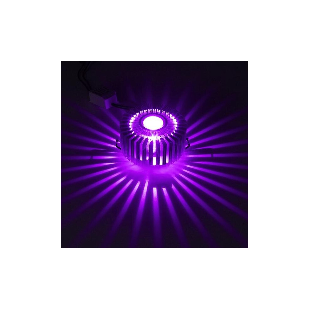 (Purple) 3W LED Aluminum Ceiling Light Fixture Corridor Balcony Pendant Lamp Lighting Chandelier