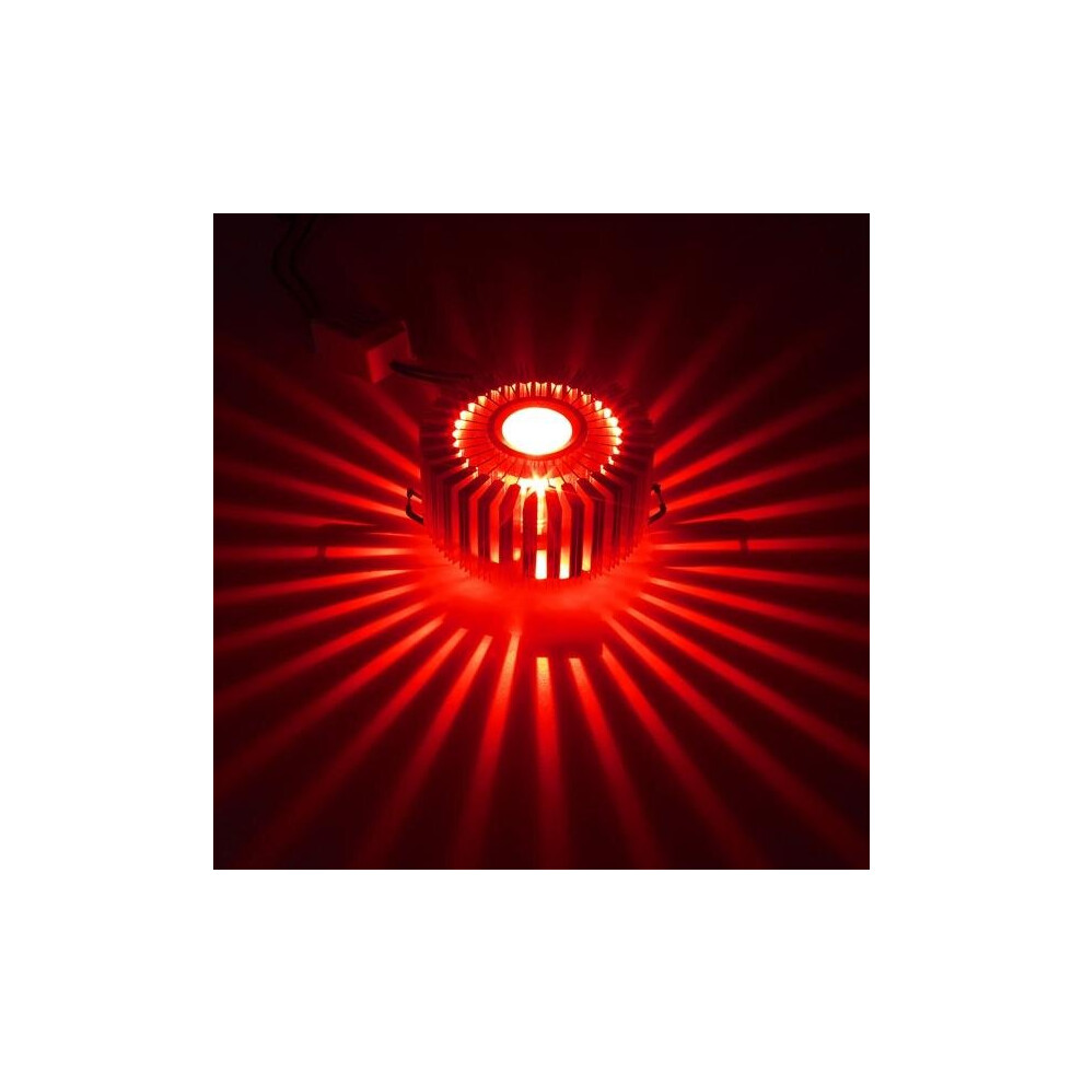 (Red) 3W LED Aluminum Ceiling Light Fixture Corridor Balcony Pendant Lamp Lighting Chandelier