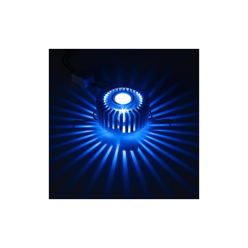 (Blue) 3W LED Aluminum Ceiling Light Fixture Corridor Balcony Pendant Lamp Lighting Chandelier