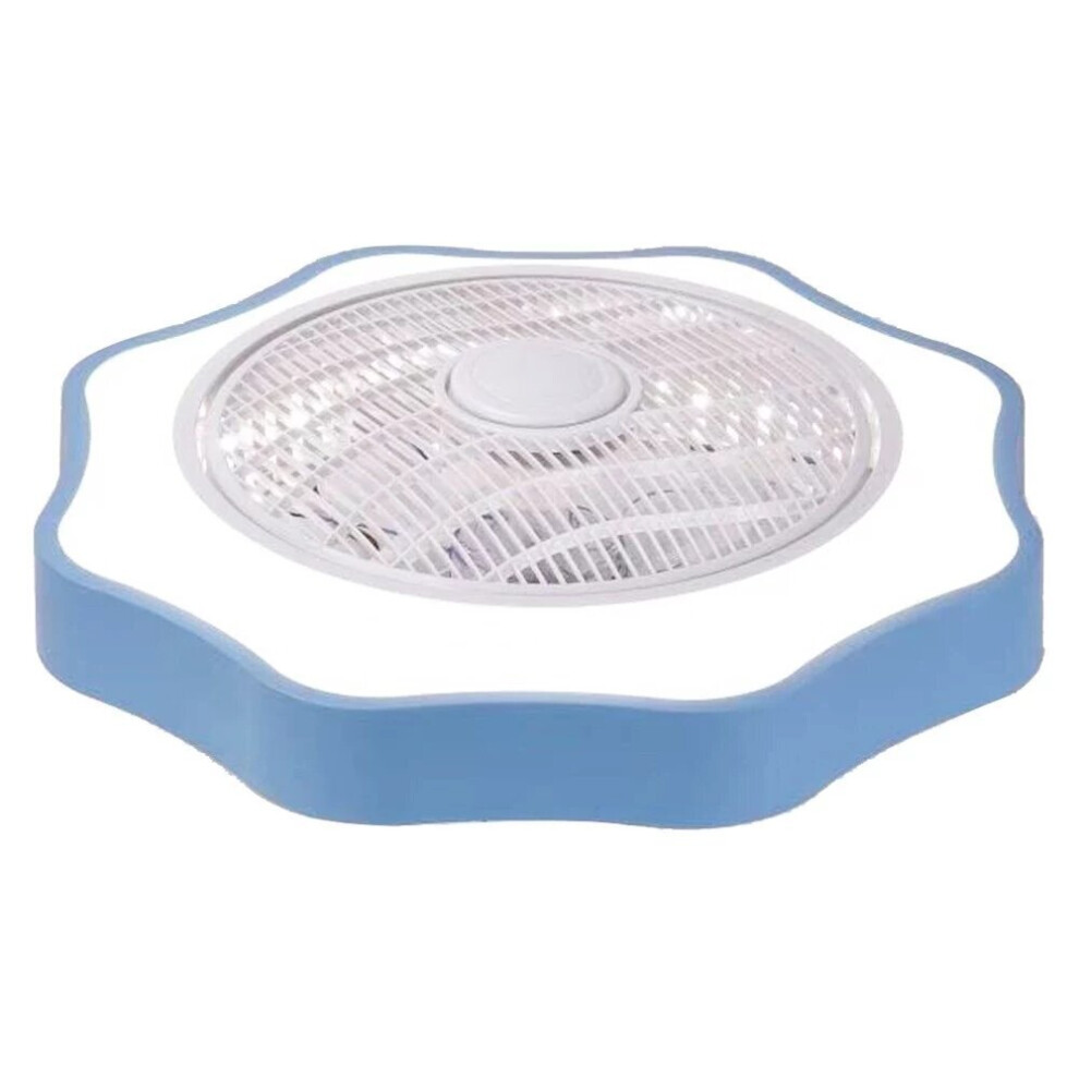 (Blue, 110V) 36W 110/220V Ceiling Fan with Lighting LED Light Stepless Dimming Adjustable Wind Speed Remote Control-image-OPC-PCJQSQ9-NEW