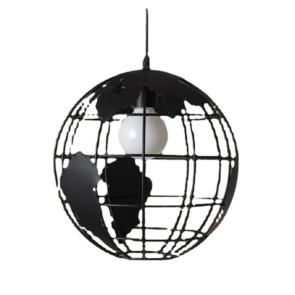 (Black) Globe Chandelier Modern Creative For Restaurant Bar Table Cafe Tea Shop Light