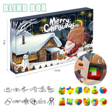 Gehirn-Rätsel-Adventskalender, Adventskalender für Kinder, 24-teilig, Rätsel-Puzzles, Spielzeug für Teenager, Jungen & Mädchen A
