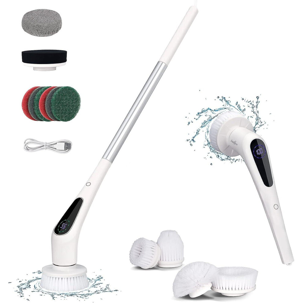 Electric Spin Scrubber, Cordless Electric Cleaning Brush With 12 Replaceable Brush Heads