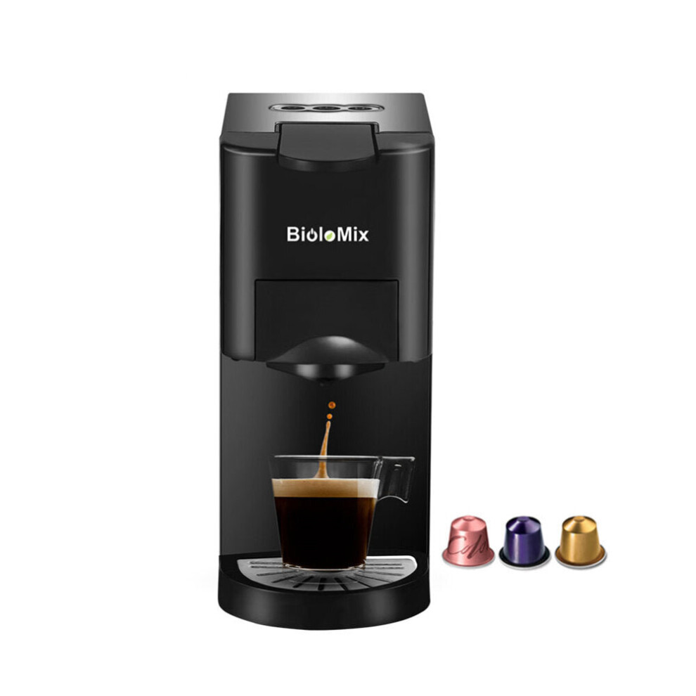 (EU Plug) Coffee Machine 1450W 3-in-One Capsule Coffee Machine Ground Coffee