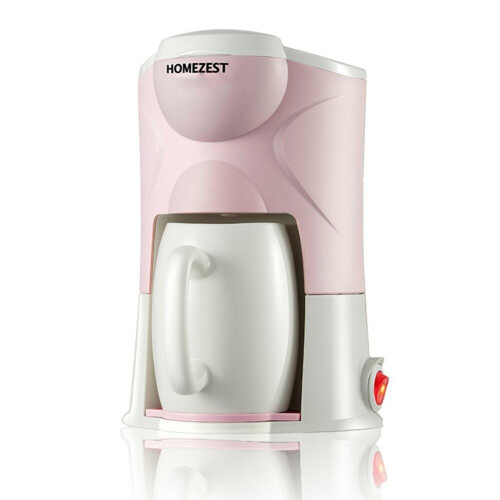 (Pink) Portable Home Automatic Coffee Maker with Ceramic Cup 220V Coffee Machine 2
