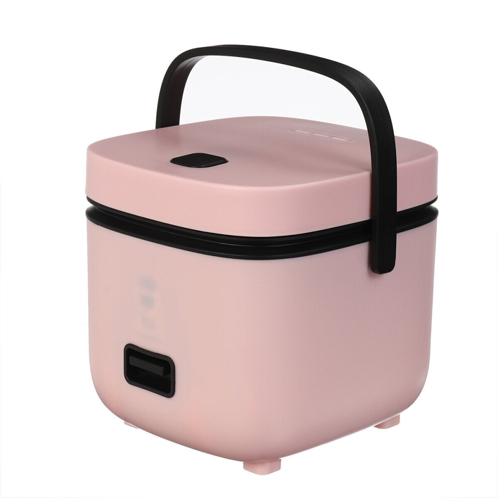 (Red) Rice Cooker 200W 1.2L Capacity Non-Stick Coating Portable Rice Cooking Machine Steamer