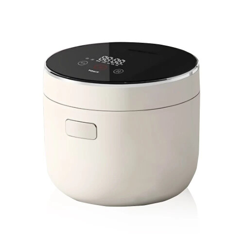(White) Mini Smart Rice Cooker Colorful Series 400W 1.6L Capacity Touch Control 5 Layer Thick Liner APP Control 2