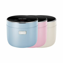 (White) Mini Smart Rice Cooker Colorful Series 400W 1.6L Capacity Touch Control 5 Layer Thick Liner APP Control