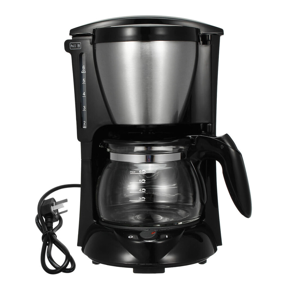 (Black) Mini American Coffee Drip Coffee Machine Portable Coffee Maker Home Espresso Coffee Grinder