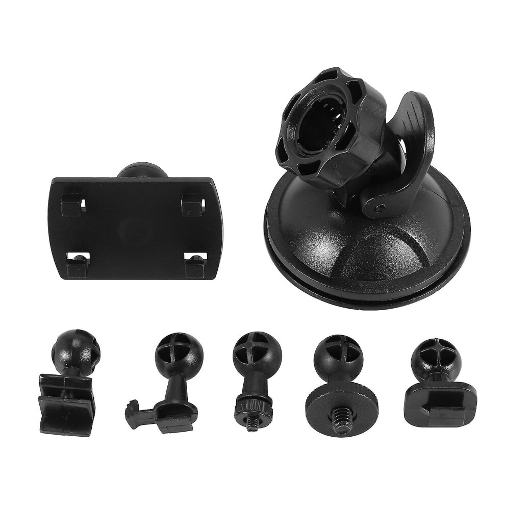 Car Suction Cup Compatible Dash Cam Holder With 6 Types Adapter, 360 Degree