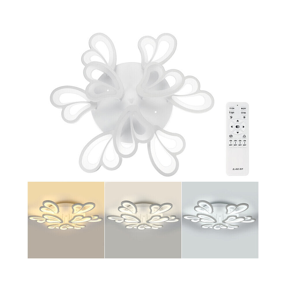 (Three Colors, With remote control) AC 110-220V 9 Heads Modern Ceiling Lamp+Remote Control Living Room Bedroom Study Light-image-OPC-PCJQXRX-NEW