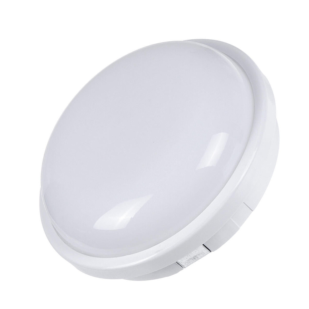 (Round) 15W 30 LED Moisture Proof Outdoor Wall Light Bathroom Ceiling LED Lamp Cool White