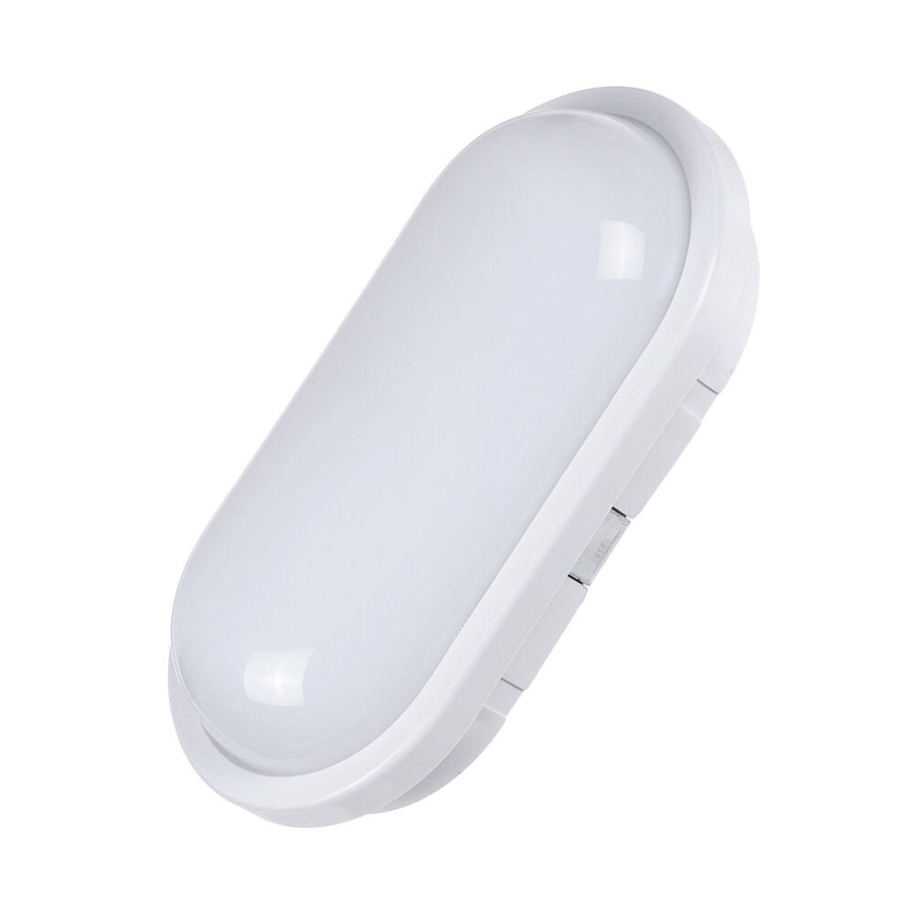 (Oval) 15W 30 LED Moisture Proof Outdoor Wall Light Bathroom Ceiling LED Lamp Cool White