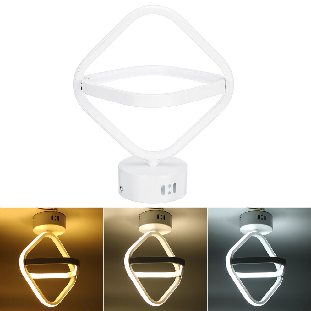 (Type A) AC85-265V Modern LED Ceiling Lamp Dual Ring Chandeliers Fixture Living Room Pendant Light