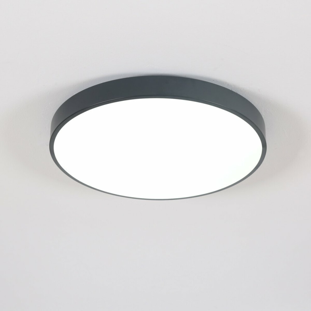 (Black) AC220V 18W Dimming LED Ceiling Down Light Remote Control Bedroom Lamp Living Room Mount Fixture