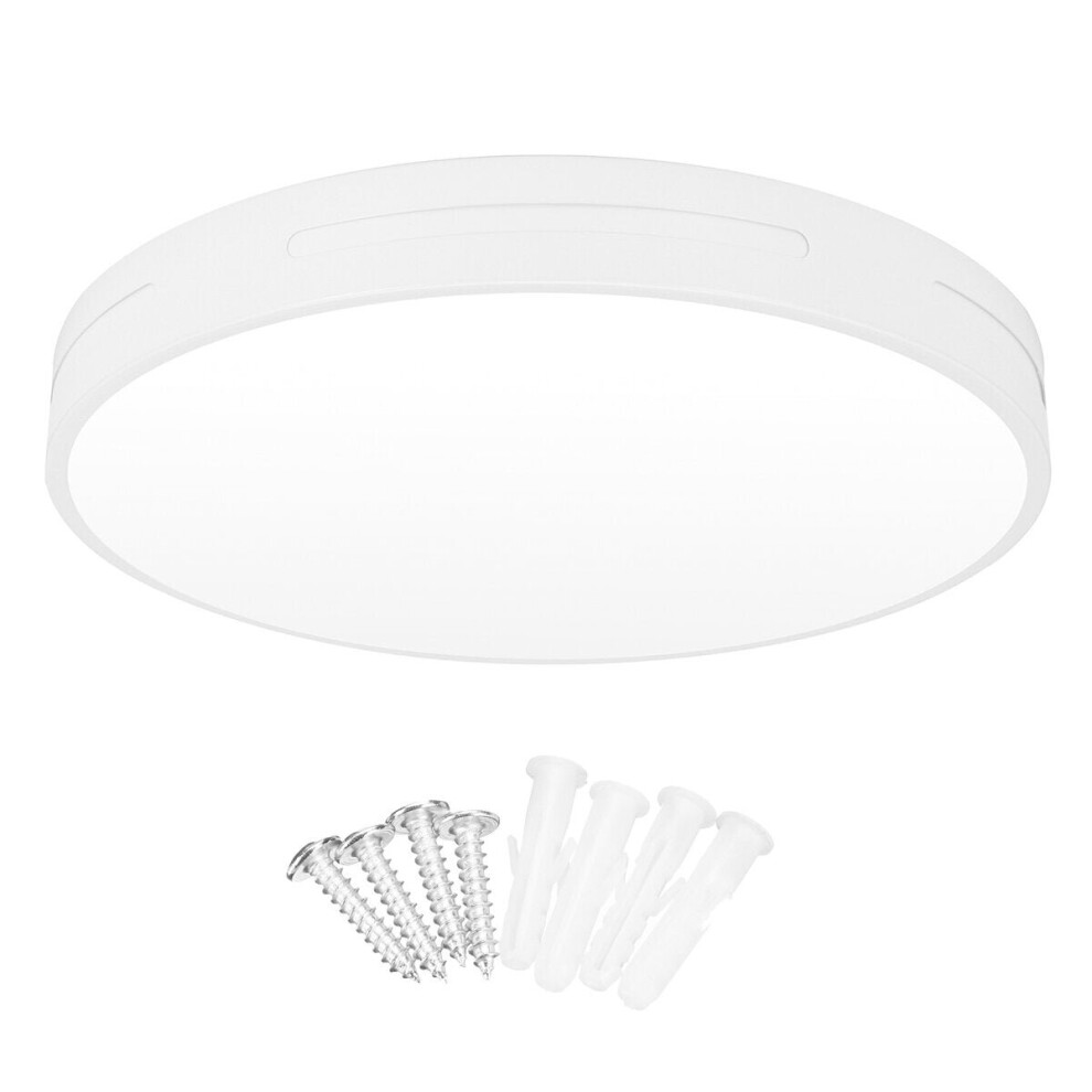 (White, 50cm) 18W/24W/36W 6000K White LED Ceiling Light Non-Dimmable Indoor Living Bedroom Lamp for Home Decor