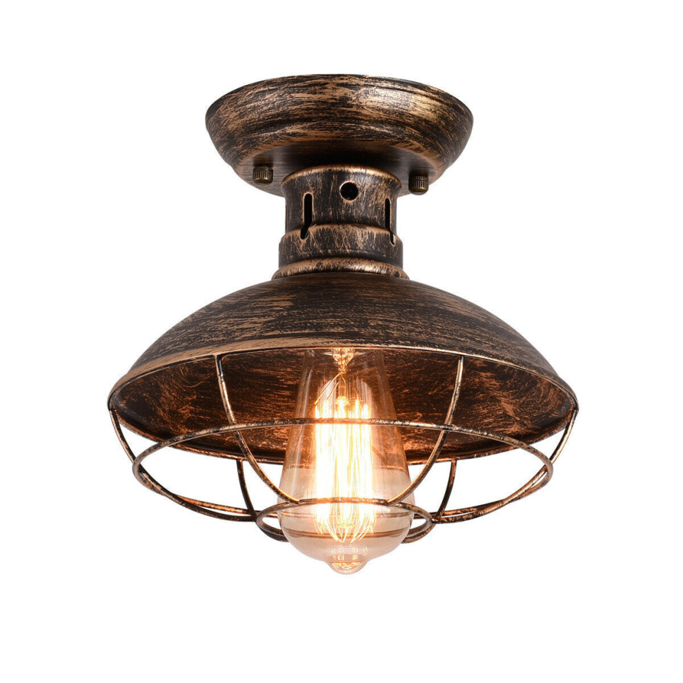 (Bronze) Industrial Pendant Light Vintage Ceiling Lamp Hanging Fixture Office/Home Without Bulb