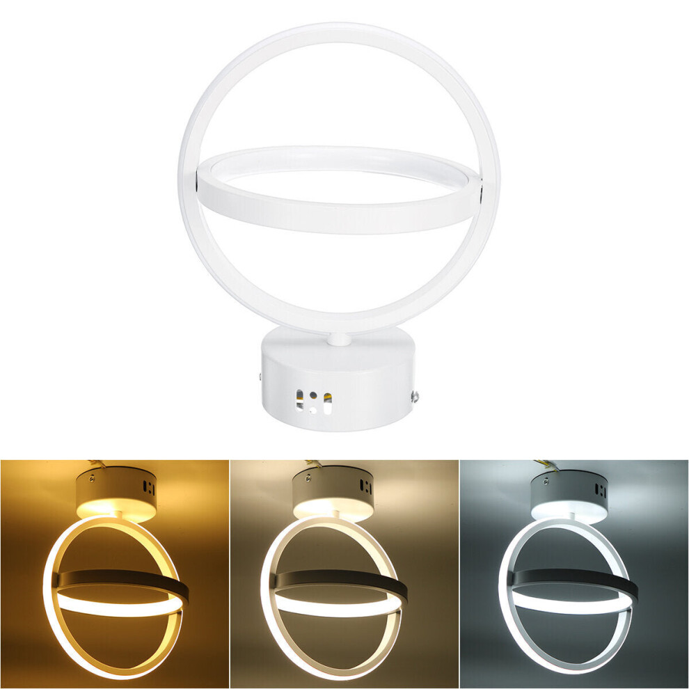 (Type B) AC85-265V Modern LED Ceiling Lamp Dual Ring Chandeliers Fixture Living Room Pendant Light