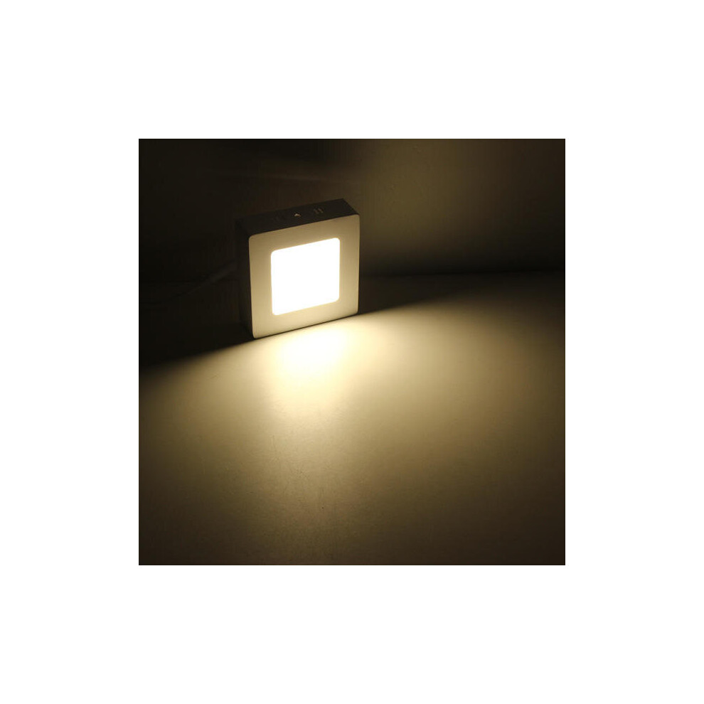 (Warm White) 9W Square LED Panel Wall Ceiling Down Lights Mount Lamp AC 85-265V