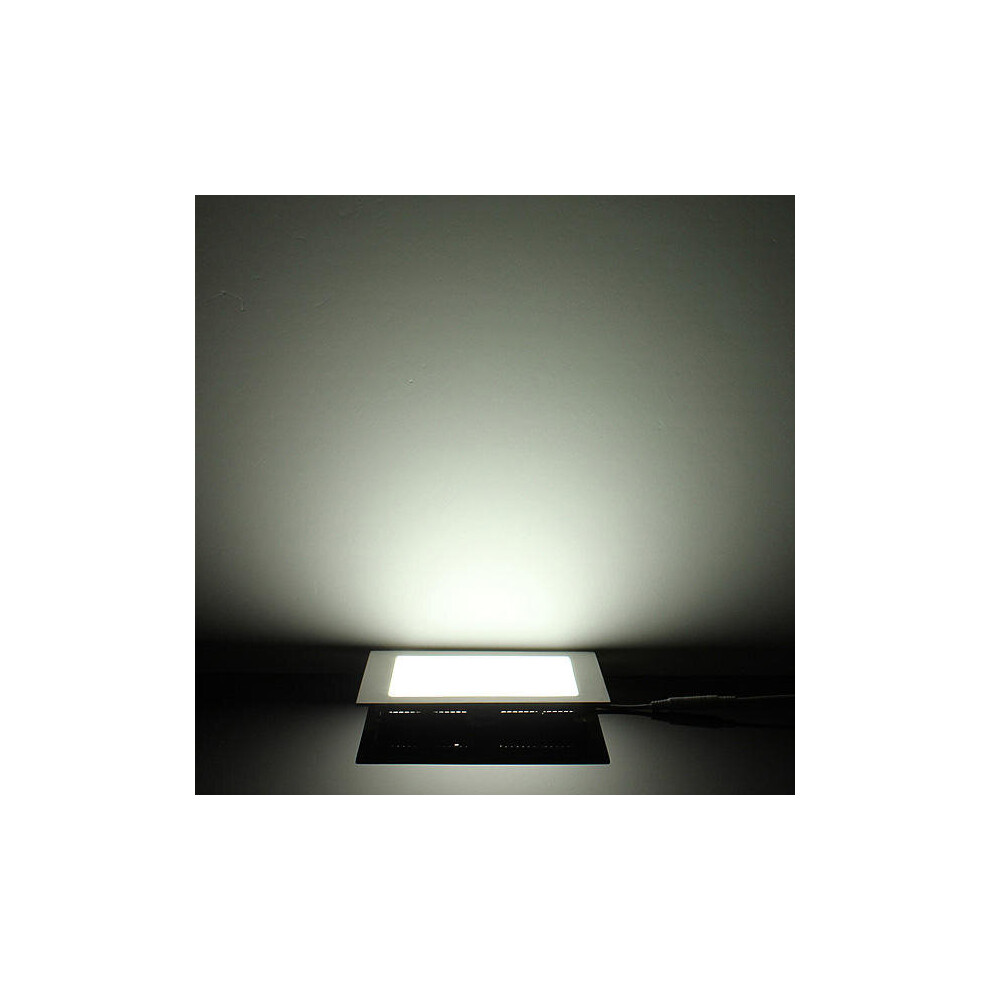 (White) Dimmable Ultra Thin 9W LED Ceiling Square Panel Down Light Lamp