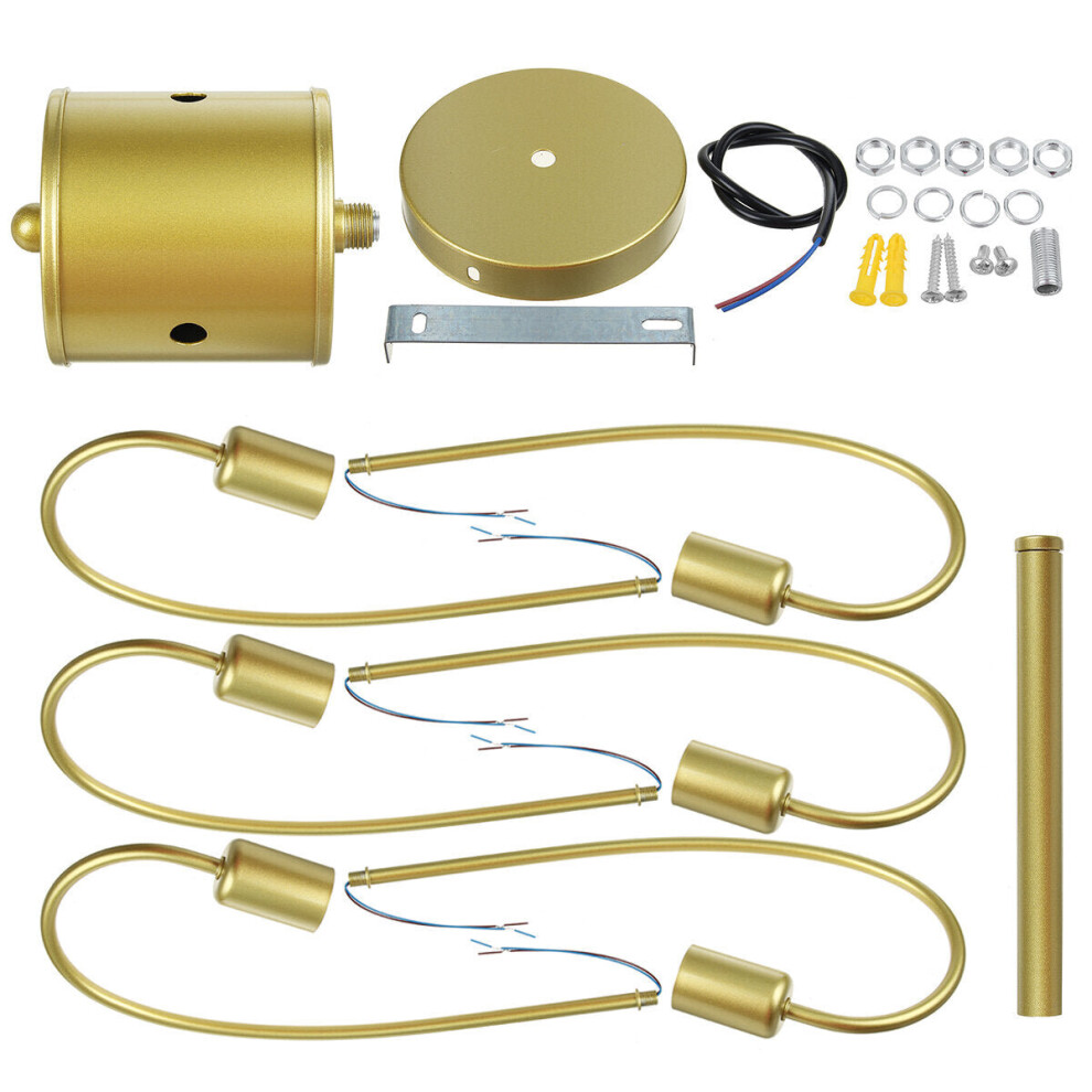 (Gold - 6 Heads) Modern Minimalist Chandeliers New Led Ceiling Lamp Creative Smart Bedroom Room Lamp