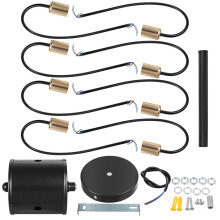 (Black - 8 Heads) Modern Minimalist Chandeliers New Led Ceiling Lamp Creative Smart Bedroom Room Lamp
